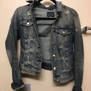 American eagle destroyed denim jacket
